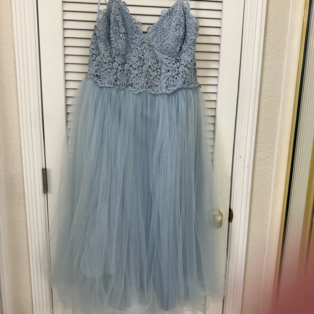 ASOS Women's Formal Dress in Soft Blue Lace